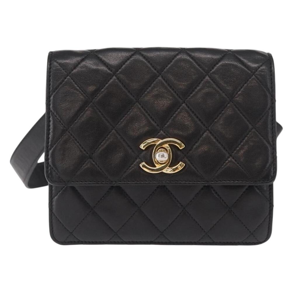 Chanel Matelasse Lambskin Waist Bag Black